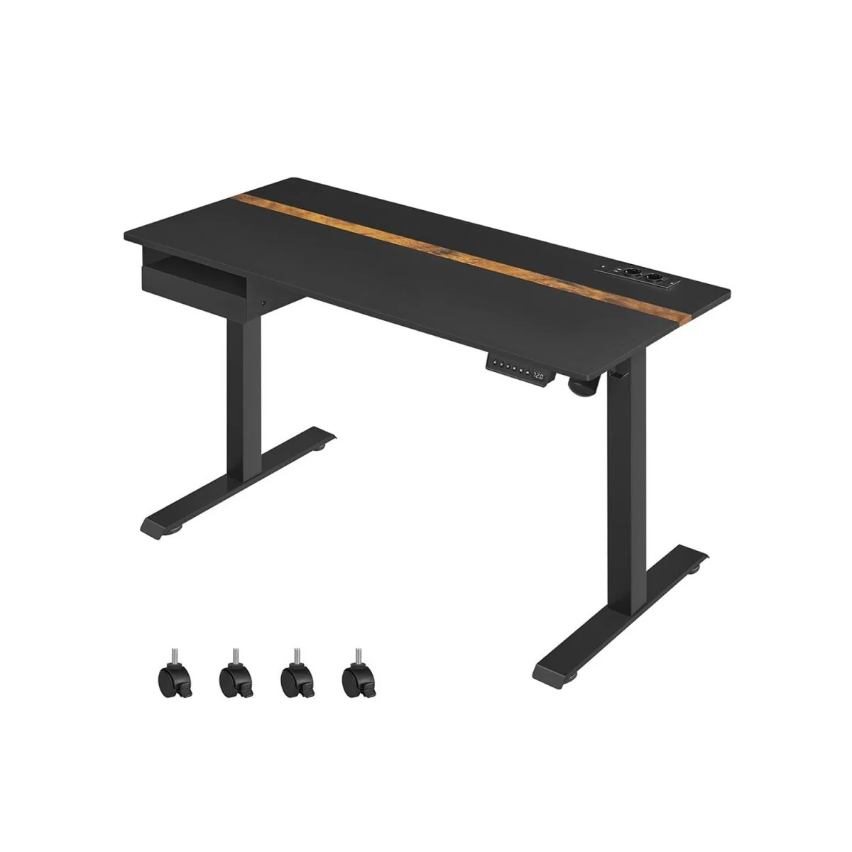 Elektrische Sta Bureau met Stopcontact - Geheugenfunctie - met Lade en Haken - Thuiswerkplek - Image 6
