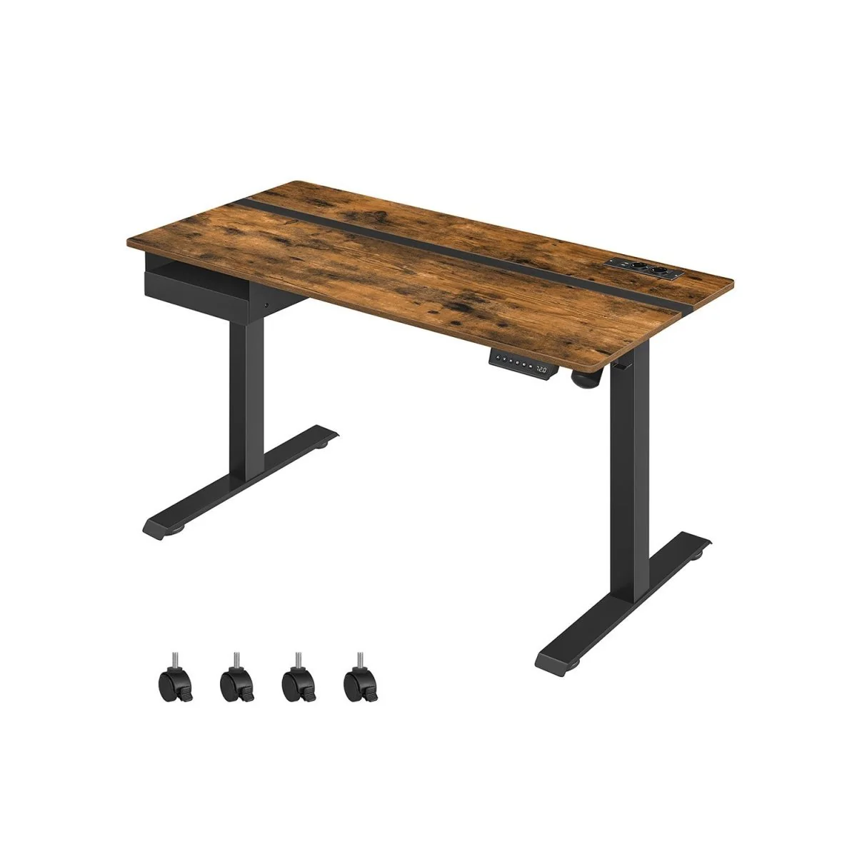 Elektrische Sta Bureau met Stopcontact - Geheugenfunctie - met Lade en Haken - Thuiswerkplek - Image 7