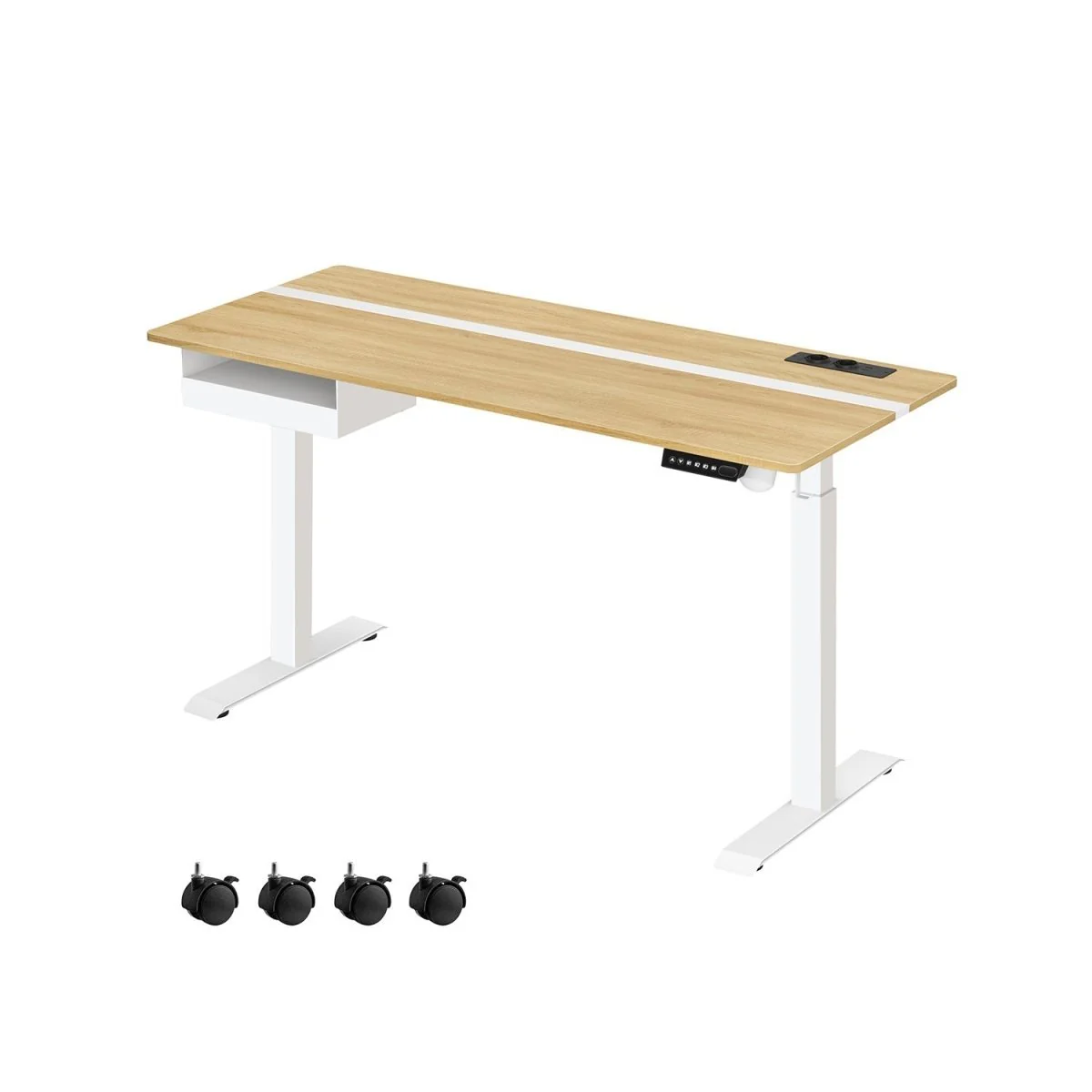 Elektrische Sta Bureau met Stopcontact - Geheugenfunctie - met Lade en Haken - Thuiswerkplek - Image 8