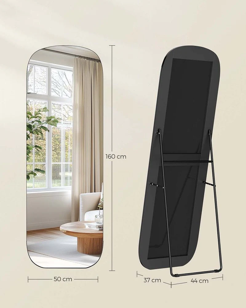 Staande Spiegel 160 x 50 cm – Gehard Glas met Aluminium Frame – Breukvast & Elegant - Image 5