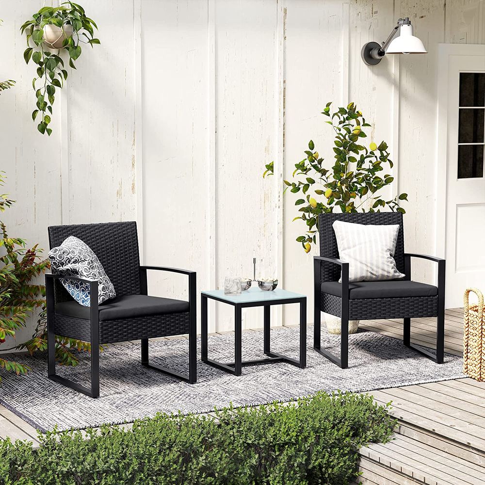 Stijlvol Balkonset met Rattanlook - Tuinset - Tuinstoelen met tafeltje - Image 3