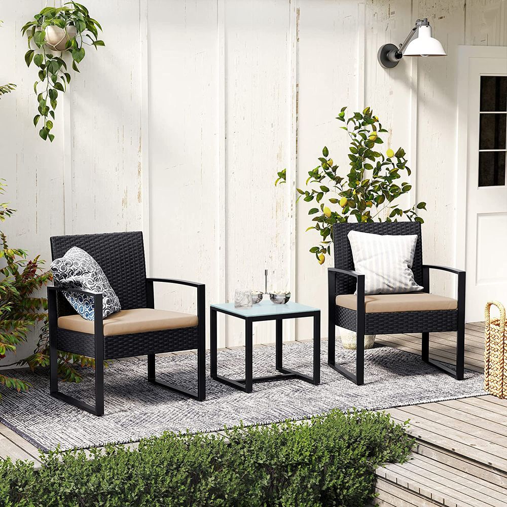 Stijlvol Balkonset met Rattanlook - Tuinset - Tuinstoelen met tafeltje - Image 4