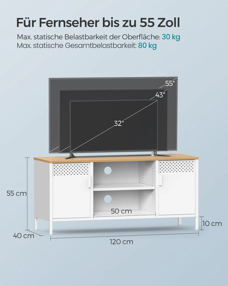 Stijlvol TV-meubel met opbergruimte en vintage design - TV Kast - Image 4