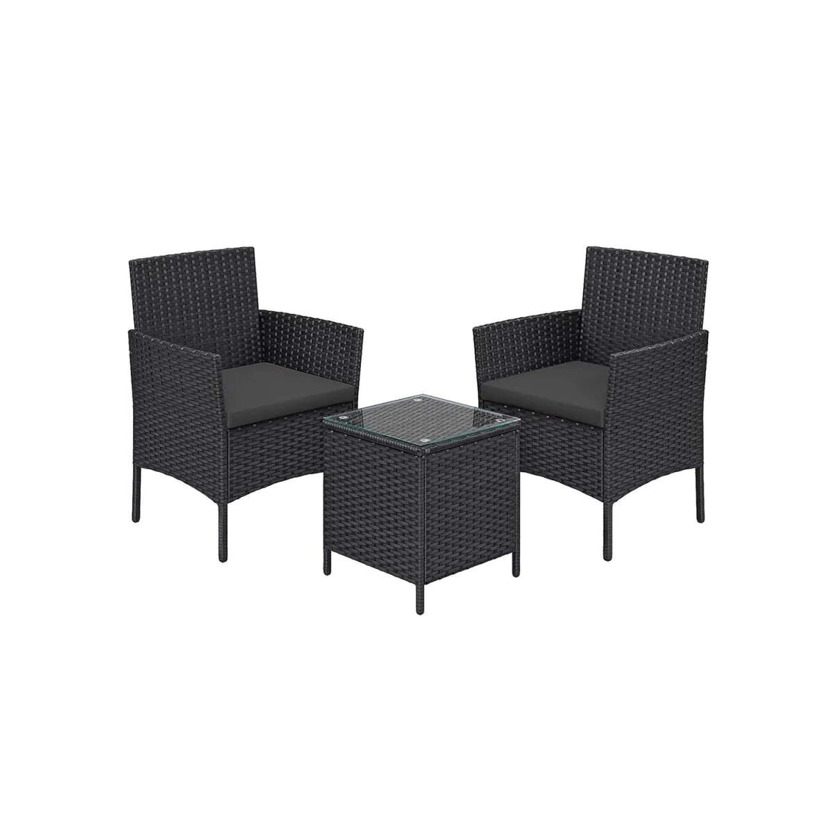 Tuinset 3-delig - Tuinmeubelset - Tuinstoelen en tafeltje - Polyrotaan - Image 7