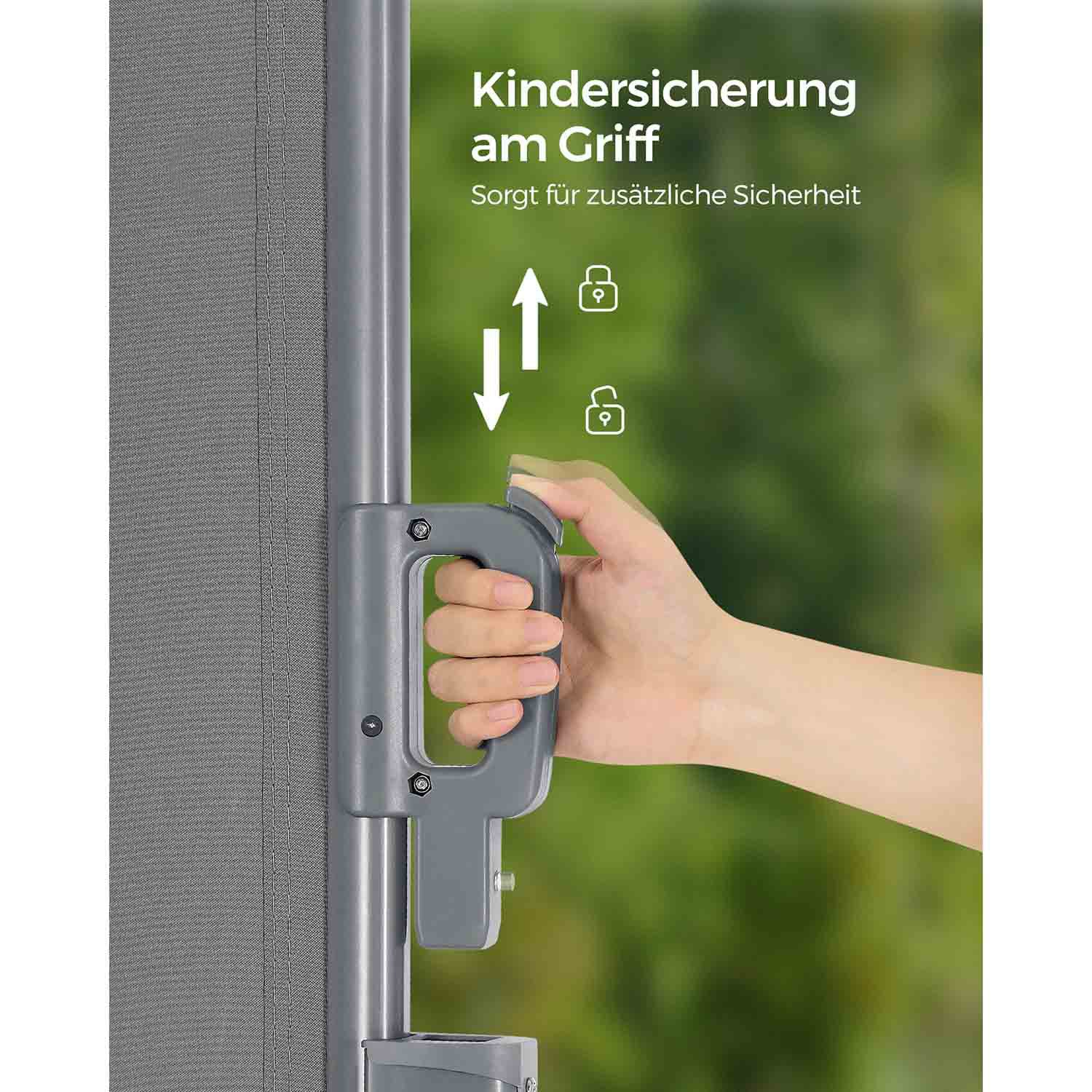 Tuinscherm - Roestvrij Aluminium - Terrascherm - Niet doorzichtig - Grijs / Aluminium - Image 4