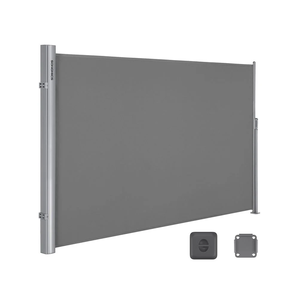 Tuinscherm - Roestvrij Aluminium - Terrascherm - Niet doorzichtig - Grijs / Aluminium - Image 8