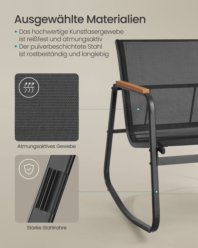 Tuinset 3-delig - Balkonset - 2 Stoelen met Bijzettafel - Image 5