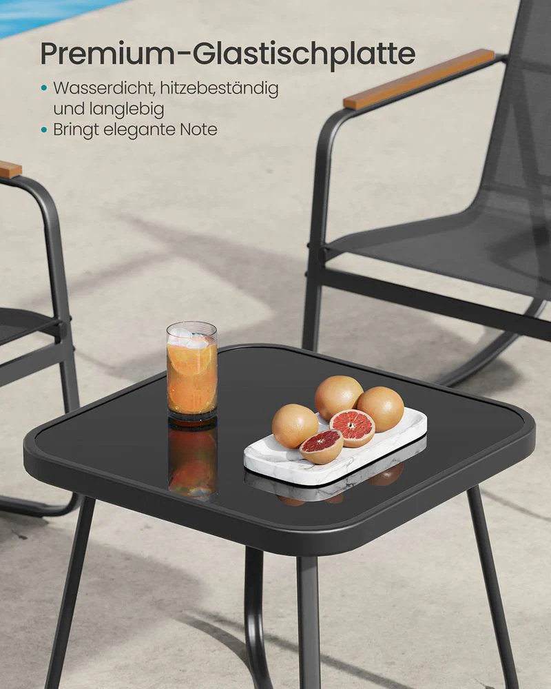Tuinset 3-delig - Balkonset - 2 Stoelen met Bijzettafel - Image 6