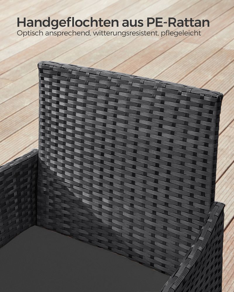 Tuinset met Rattanlook - Balkonset - Tuinstoelen met Tafeltje - Image 6