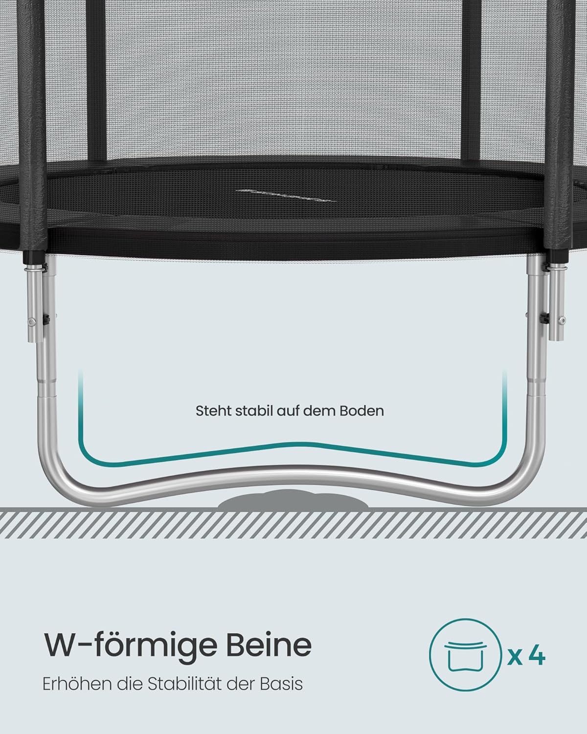 Tuintrampoline – 366 cm – Met Veiligheidsnet, Ladder En Randafdekking – TÜV Getest – Voor Kinderen En Volwassenen - Image 8