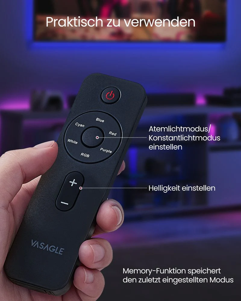TV-meubel met LED-verlichting en verstelbare opbergruimte - Image 7