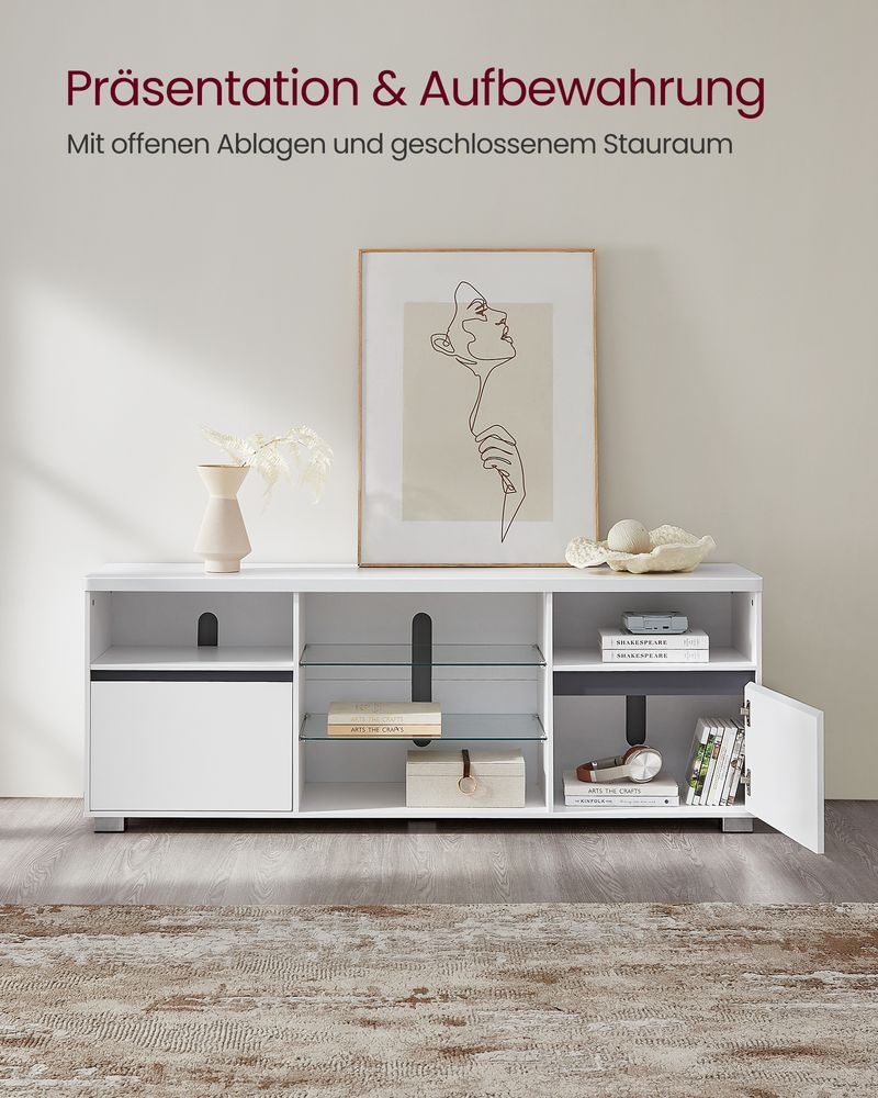 TV-meubel met LED-verlichting en verstelbare opbergruimte - Image 9