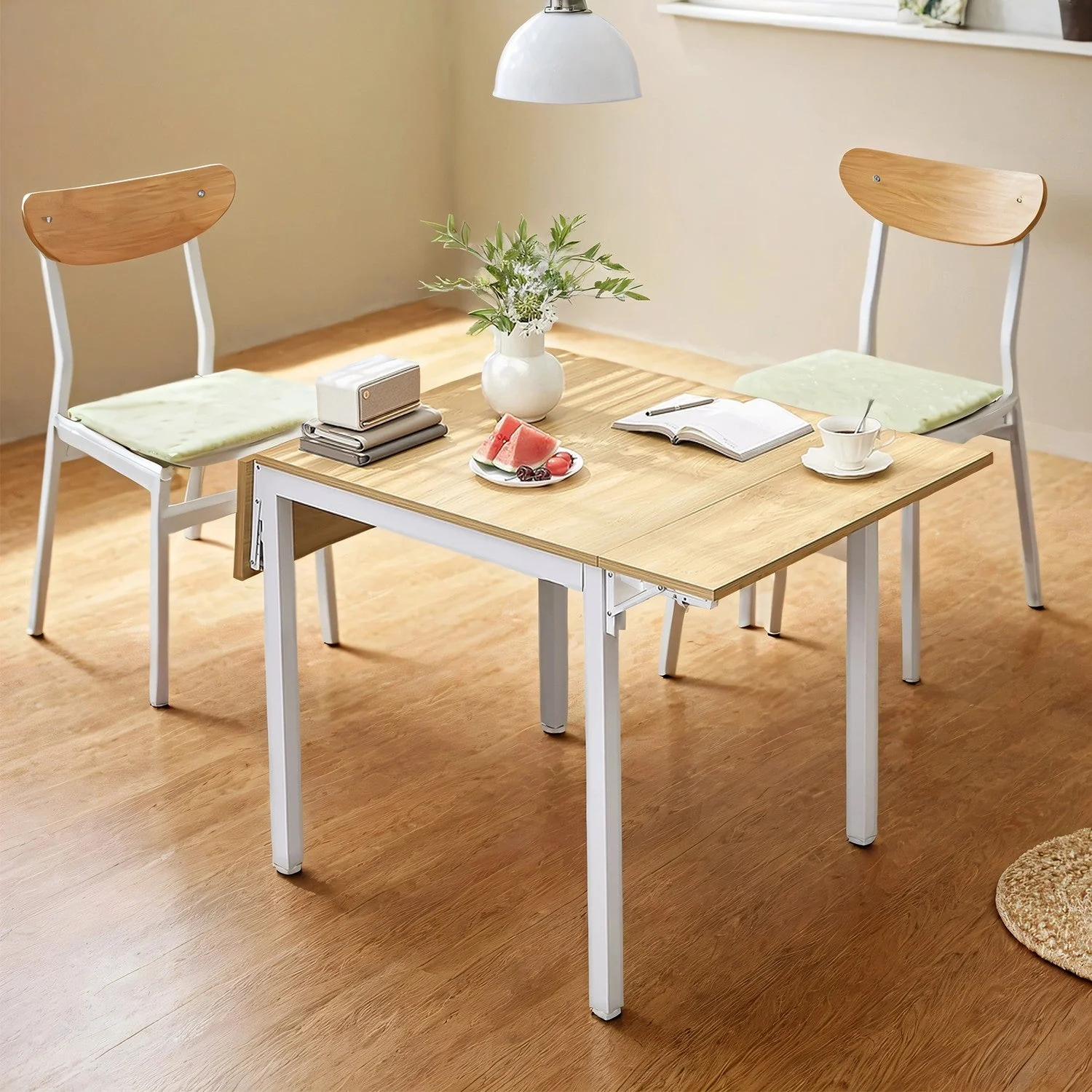 Uitschuifbare Eettafel – Inklapbaar Ontwerp – 78 x 120 cm – Industriële Stijl - Image 3
