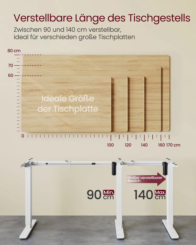 Verstelbaar Elektrisch Bureau Onderstel - In Hoogte Aanpasbaar Bureauframe met Geheugenfunctie - Image 4