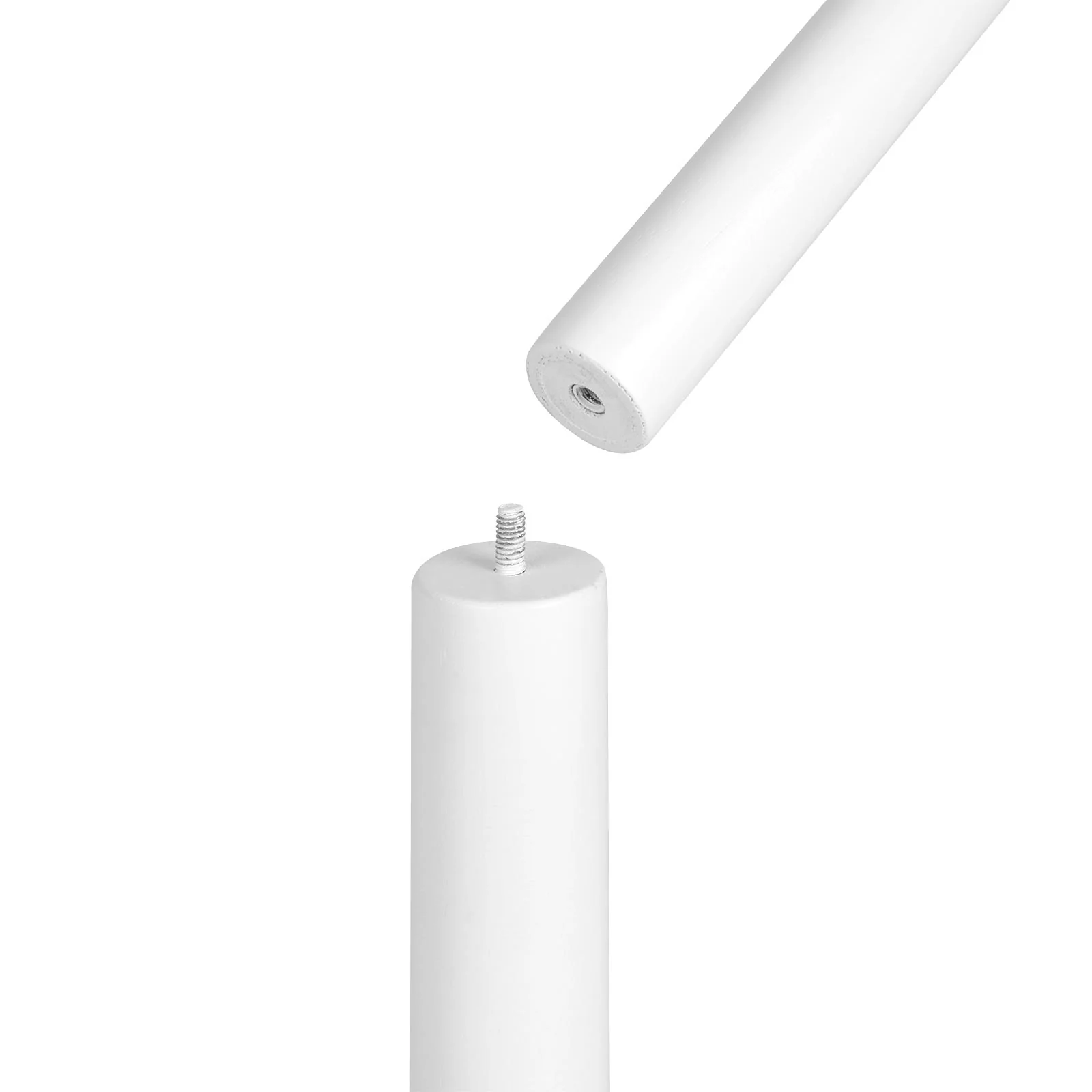 Vrijstaande Kapstok – Modern Design – 8 Haken – Massief Rubberhout – 30 x 30 x 175 cm – Wit - Image 6