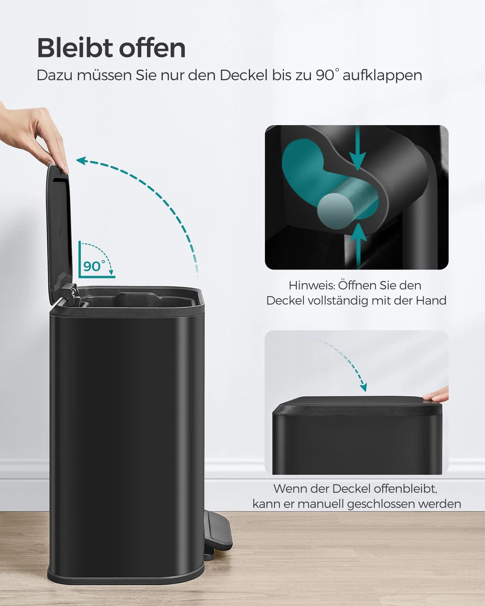 Vuilnisbak – 20 liter – Pedaal – Staal – Softclose - Image 5