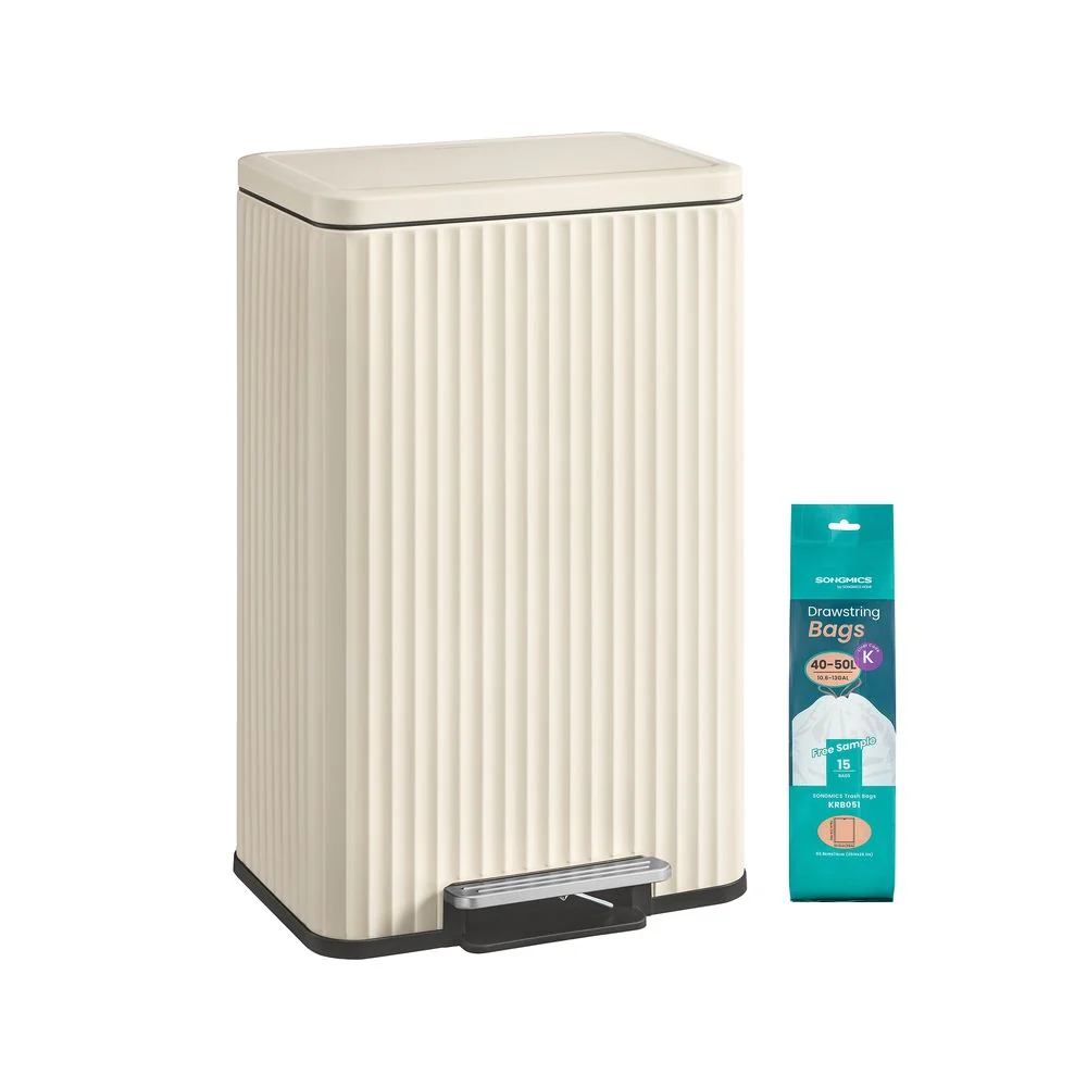 Vuilnisemmer Keuken – 50 Liter – Pedaalemmer Met Softclose Deksel – Stalen Binnenemmer – Inclusief 15 Vuilniszakken