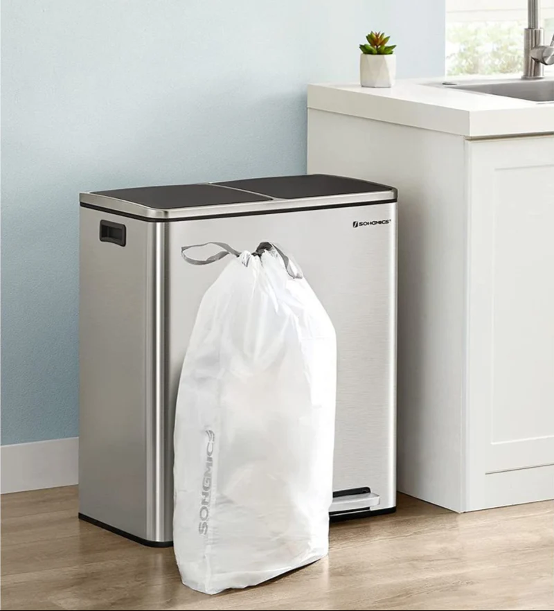 Vuilniszakken met Trekkoord – 30L Inhoud – Geschikt voor Enkele of Dubbele Vuilnisbakken – Stevig en Lekvrij – 74 x 53 cm - Image 2