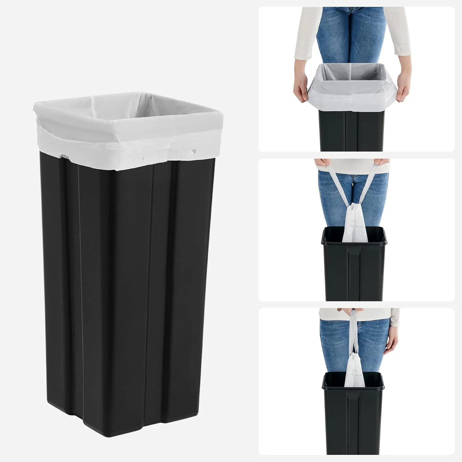 Vuilniszakken met Trekkoord – 30L Inhoud – Geschikt voor Enkele of Dubbele Vuilnisbakken – Stevig en Lekvrij – 74 x 53 cm - Image 9
