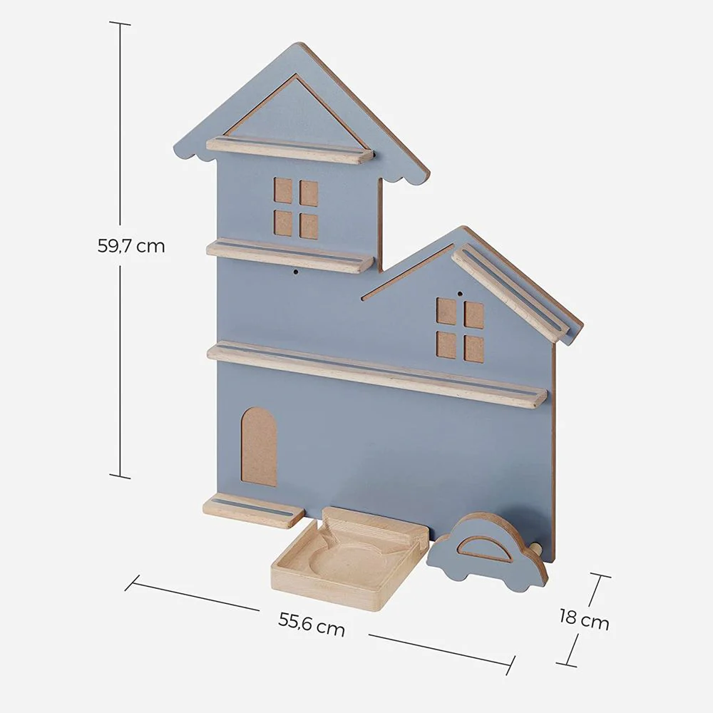 Wandplank voor Toniebox en Figuren – Straatontwerp – Met Magnetische Beukenhouten Leggers – Inclusief Kabelhouder – 55,6 cm Breed - Image 6
