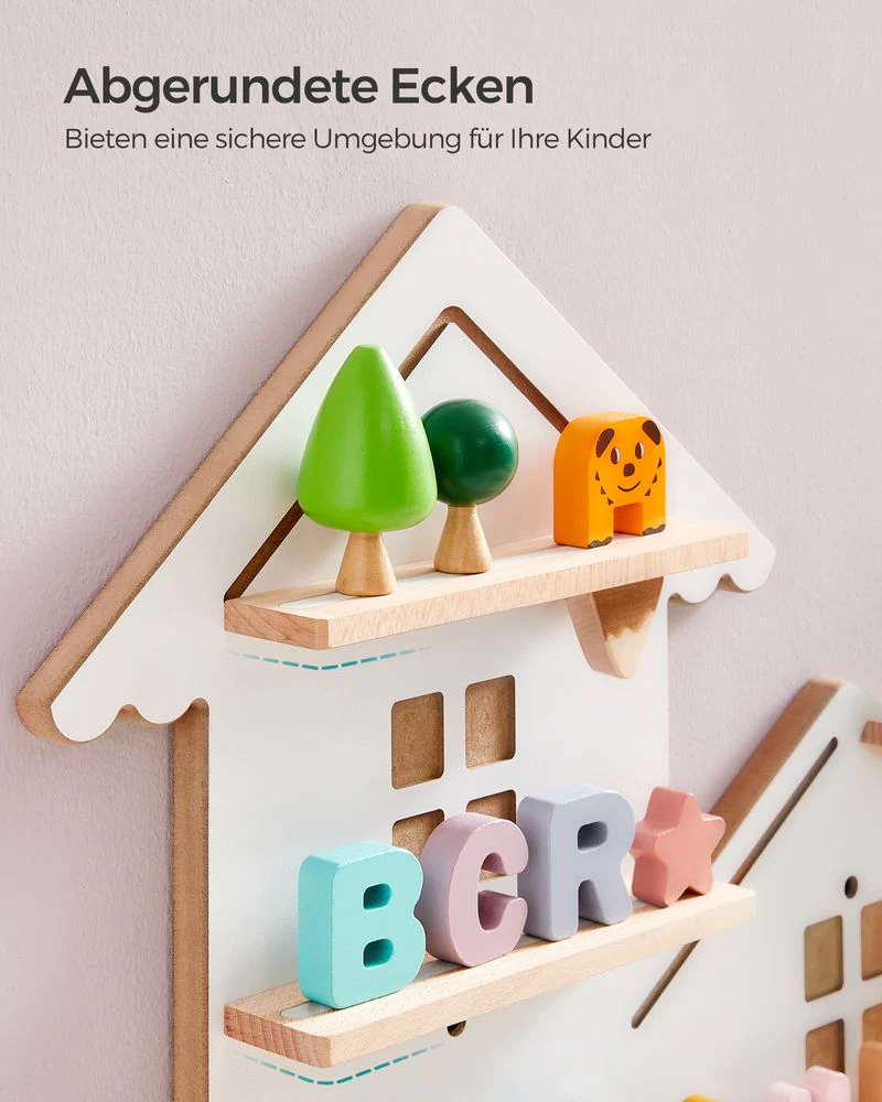 Wandplank voor Toniebox en Figuren – Straatontwerp – Met Magnetische Beukenhouten Leggers – Inclusief Kabelhouder – 55,6 cm Breed - Image 8