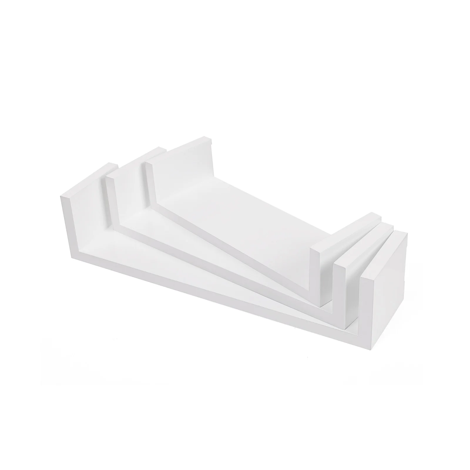Wandplanken Set van 3 – Hoogglans Wit – Zwevende Wandrekken - Image 4