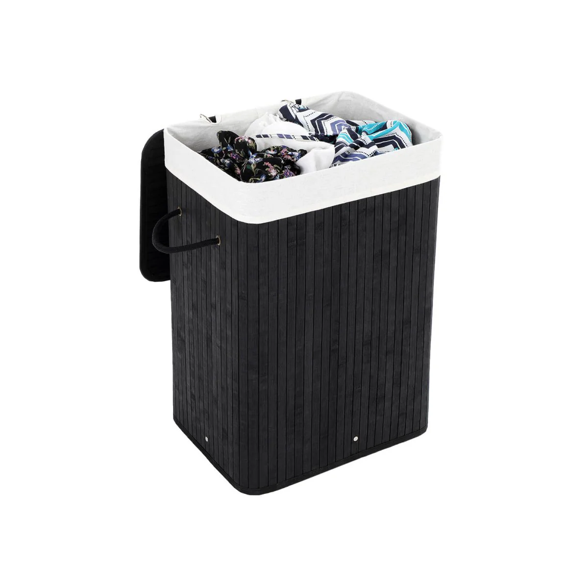 Wasmand van Bamboe – Opvouwbare Wasbox met Uitneembare Waszak - Image 3