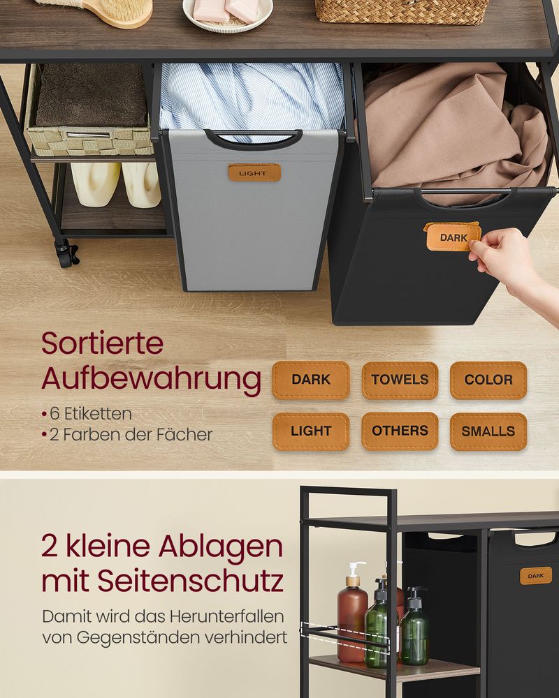 Wasmand Wagen 2 x 50L - Wasmand met Wieltjes - Image 6