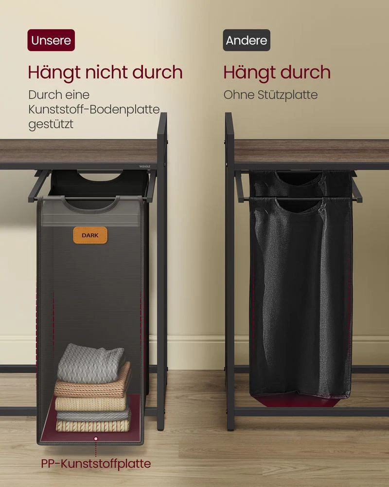 Wasmand Wagen 2 x 50L - Wasmand met Wieltjes - Image 7