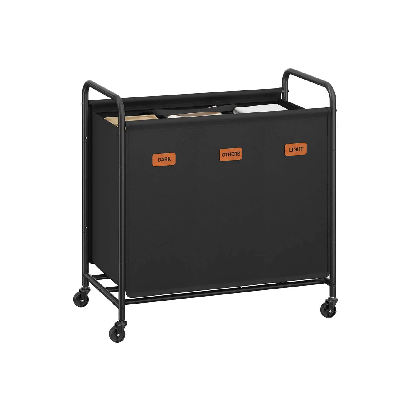 Wassorteerder op Wielen – 2 Compartimenten – Met Handgrepen, Labels en Deksel – 140/170/200 Liter - Image 2