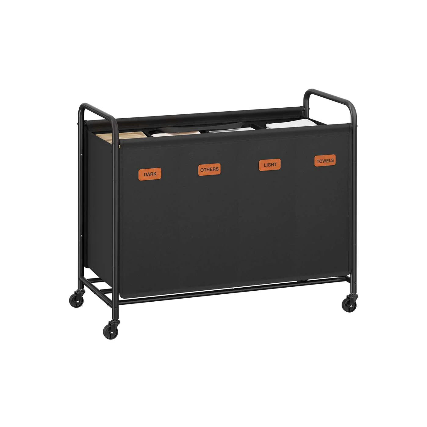 Wassorteerder op Wielen – 2 Compartimenten – Met Handgrepen, Labels en Deksel – 140/170/200 Liter - Image 3