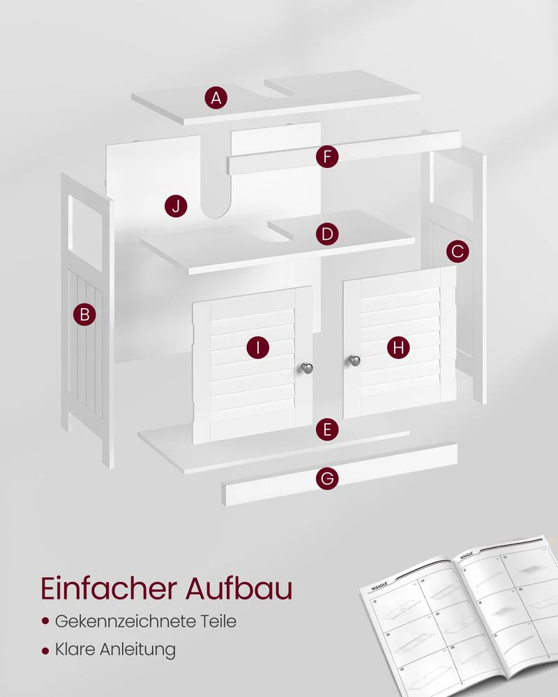 Wastafelkast - Badkamerkast - Kast onder wastafel - Image 8