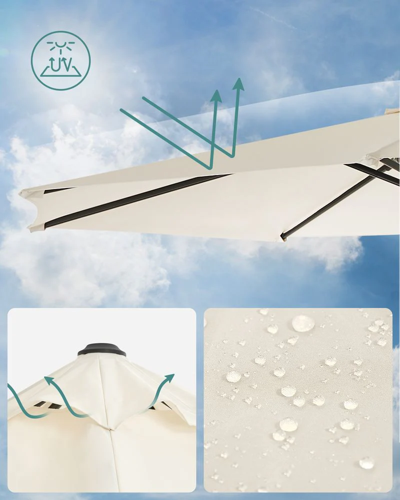 Zweefparasol Ø300 cm – Verstelbaar & UV-bescherming - 360° draaibaar - Image 6
