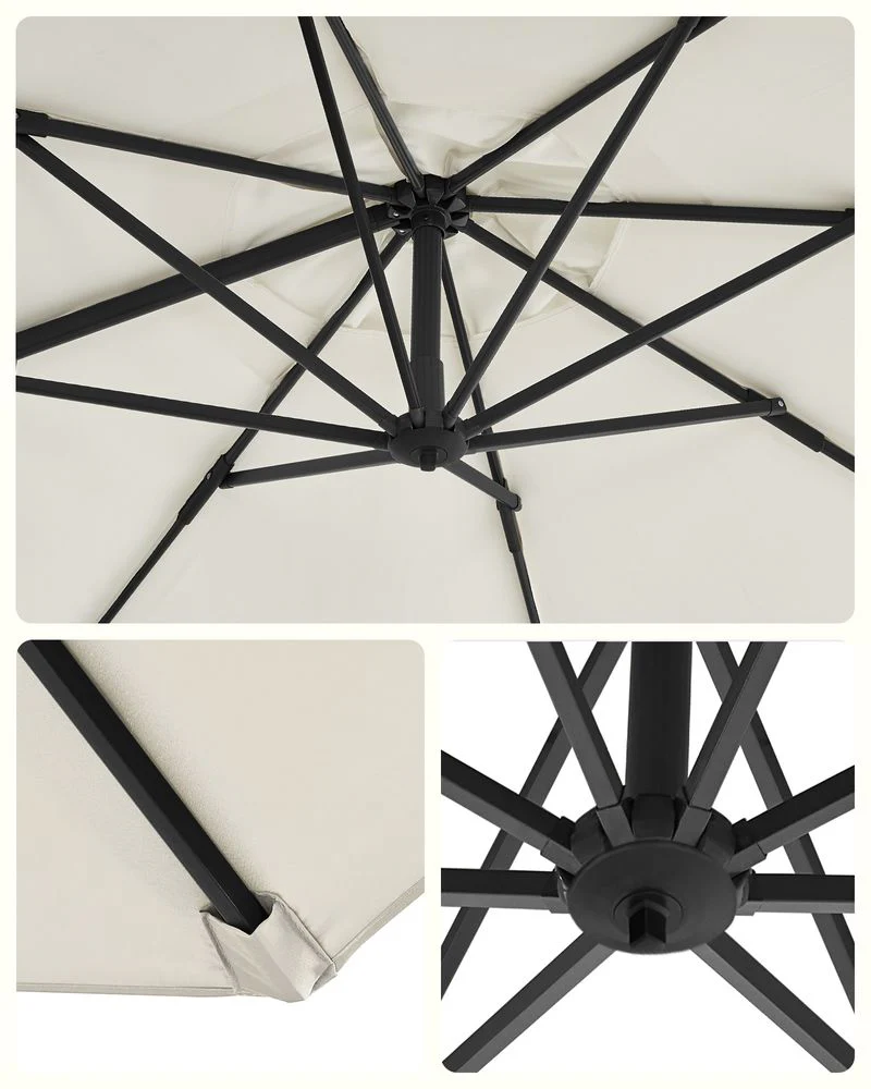 Zweefparasol Ø300 cm – Verstelbaar & UV-bescherming - 360° draaibaar - Image 8
