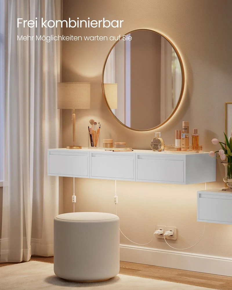 Zwevend Nachtkastje met LED-verlichting - Minimalistisch en Praktisch - Image 7