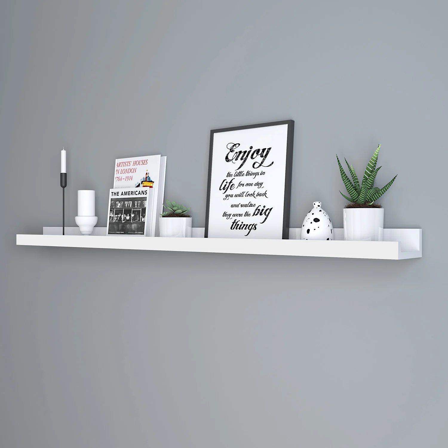 Zwevende Wandplank – Fotoplank – 110 cm Wit - Image 3